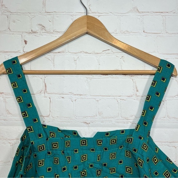 Vintage C.M Shapes Tank Top Womens 24 Green Boxy Made In USA - Picture 11 of 11